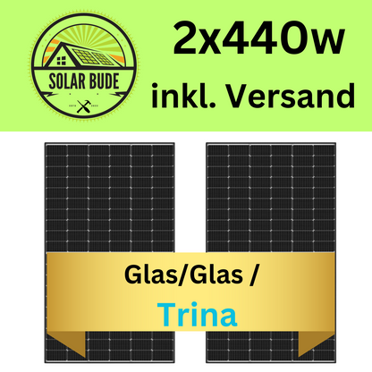 2x Trina Solar Glas/Glas Solarmodul  435W, PV Anlage, Photovoltaik